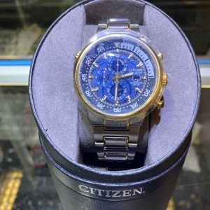 Brand new blue citizen eco drive watch for men